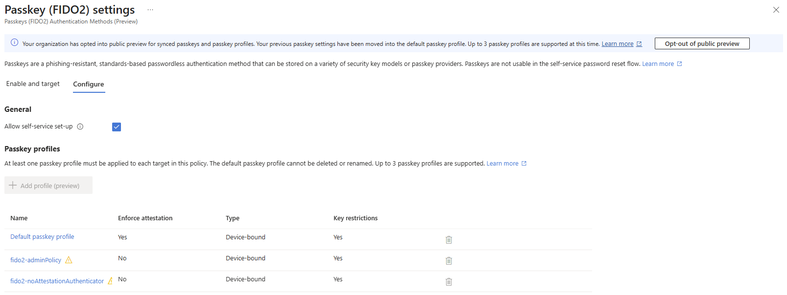 PasskeyProfilesConfigPage
